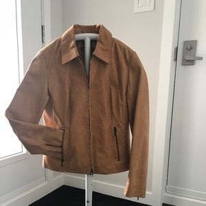 Tan leather jacket